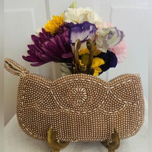 Exquisite VTG Japanese Micro-Beaded Clutch Purse 1920s Art Deco Elegance